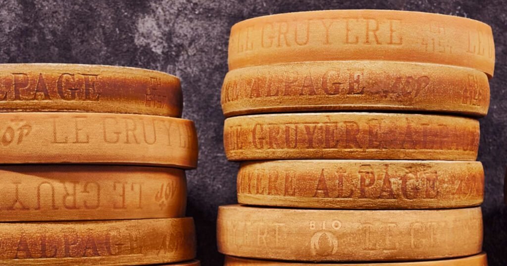 Swiss cheese: Cheese wheels 